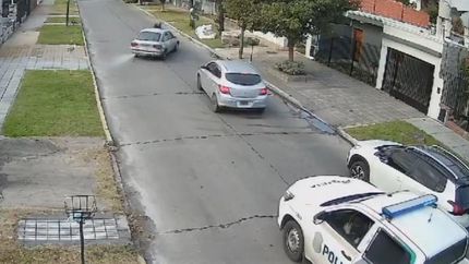 El momento del robo, cuando empieza la persecución.