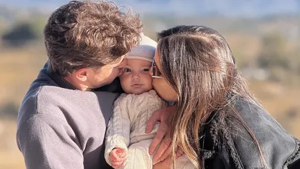 Julián Álvarez, con su mujer y su hijo Amadeo.&nbsp;