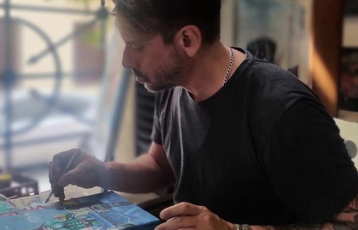 Luciano pinta gracias al aporte de sus seguidores.