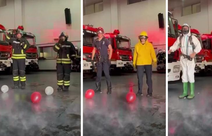 Los distintos outfits que presentaron los Bomberos de Lomas.