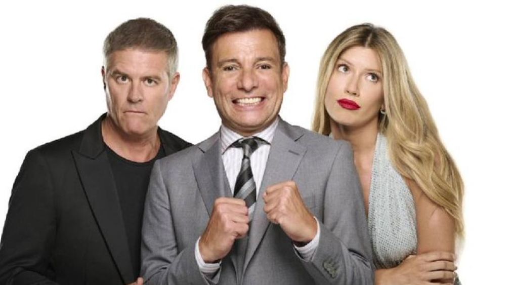 Martín Bossi, con Laurita y Mike Amigorena.