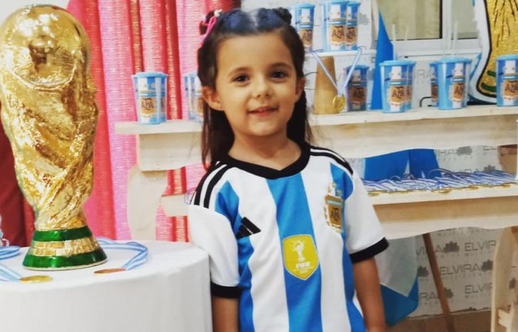 Una fanática total de los colores nacionales.