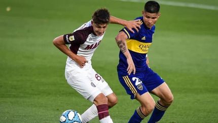 Campuzano y Belmonte en un Boca-Lanús. Campuzano y Belmonte en un Boca-Lanús.