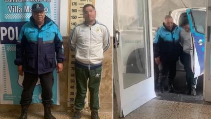 El conductor terminó esposado en la Comisaría.