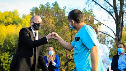 Martín encabezó el acto en el Parque de Lomas.