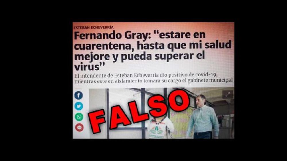 Habían afirmado que estaba infectado.