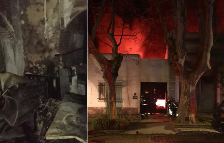 El lugar quedó destruido por las llamas.