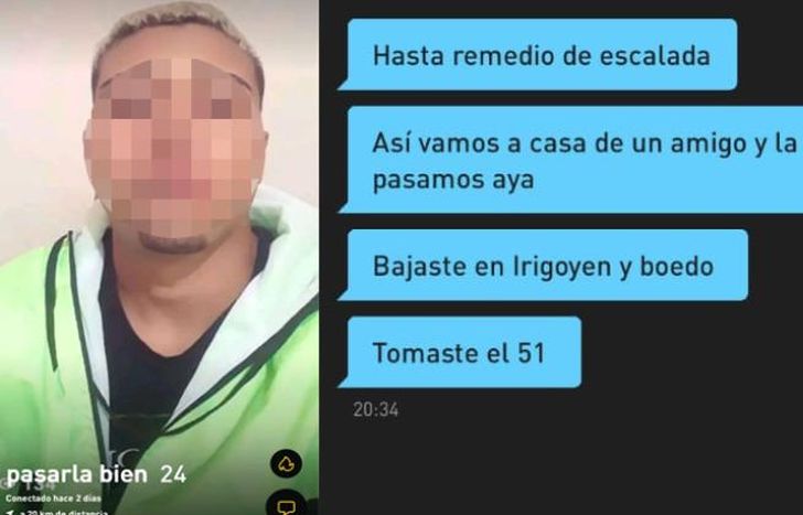 Capturas de pantalla de la víctima.