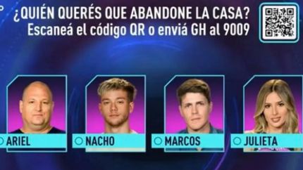 Ariel, Nacho, Marcos y Julieta están en placa en Gran Hermano.