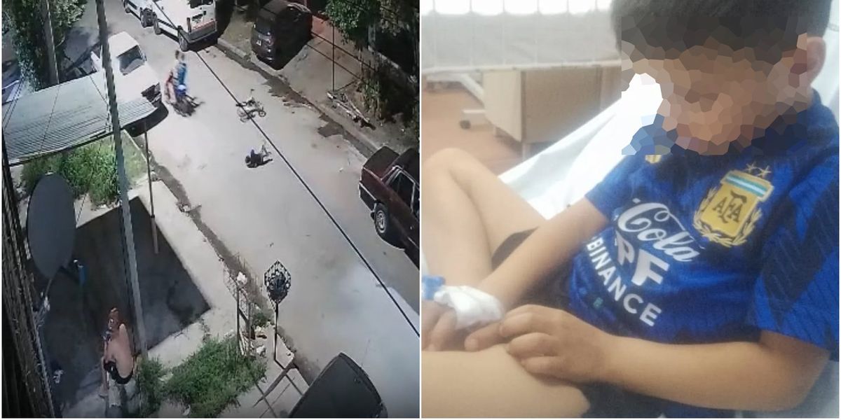 El nene atropellado se recupera de las heridas por el fuerte golpe.