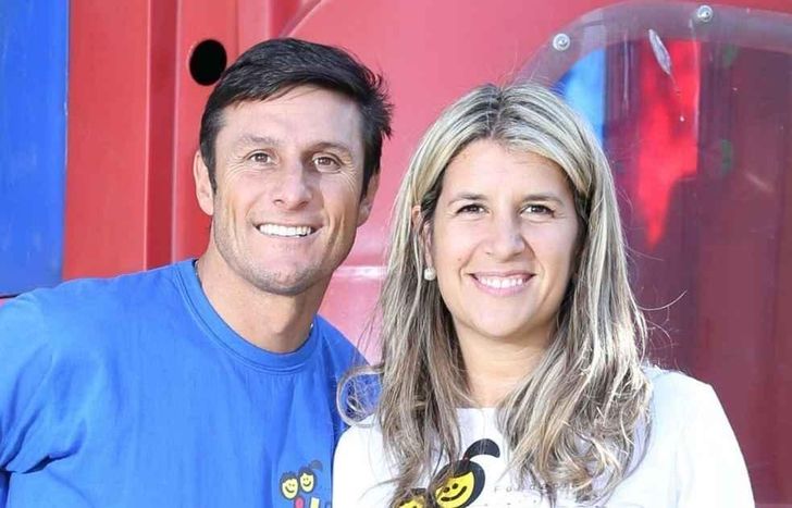 Javier Zanetti y Paula de la Fuente.