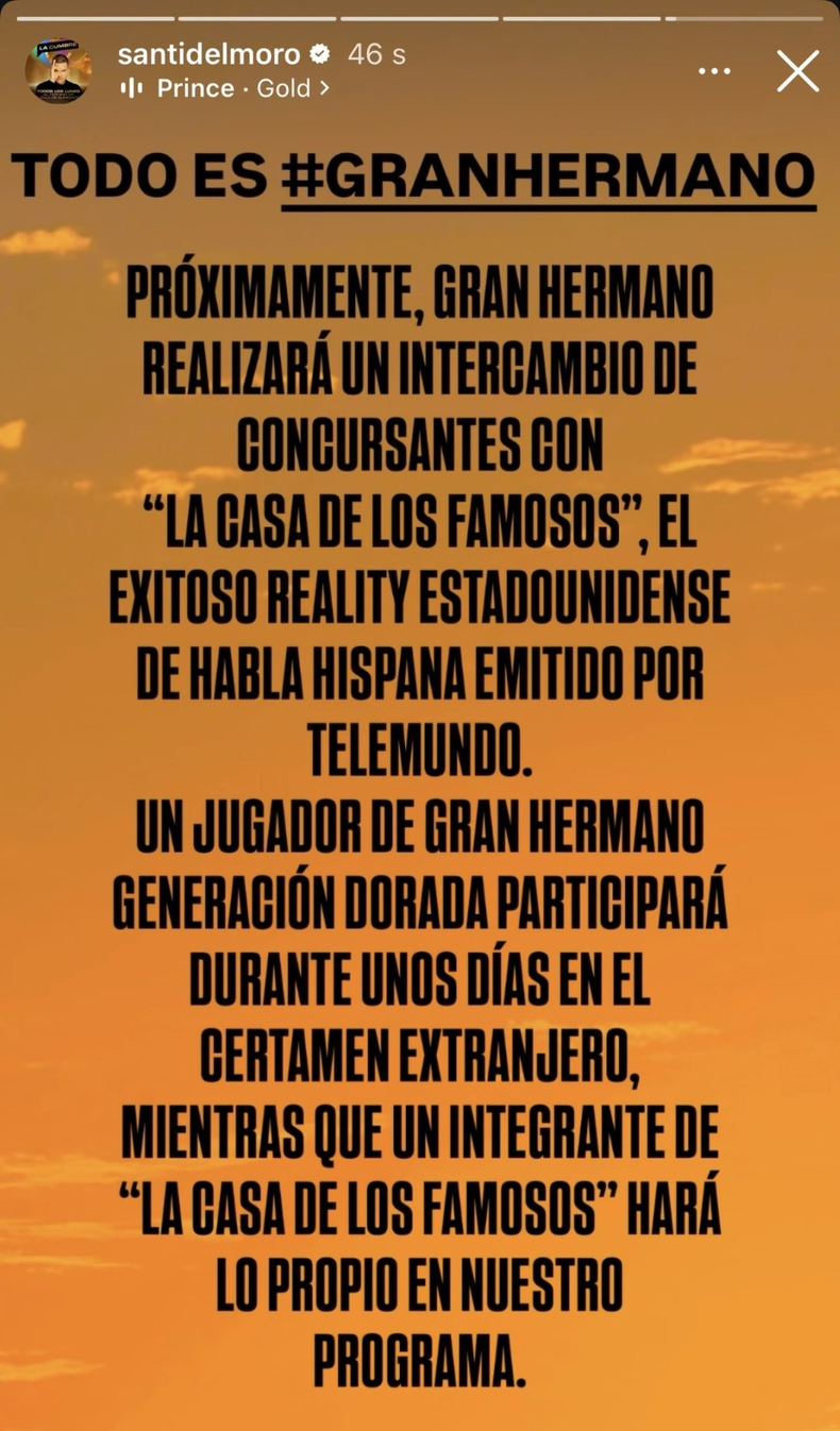 Intercambio en Gran Hermano Generación Dorada. 