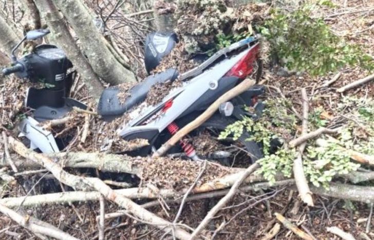 Una de las motos robadas por el joven lomense en Ushuaia.
