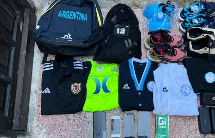 Elementos robados por los abrevalijas.