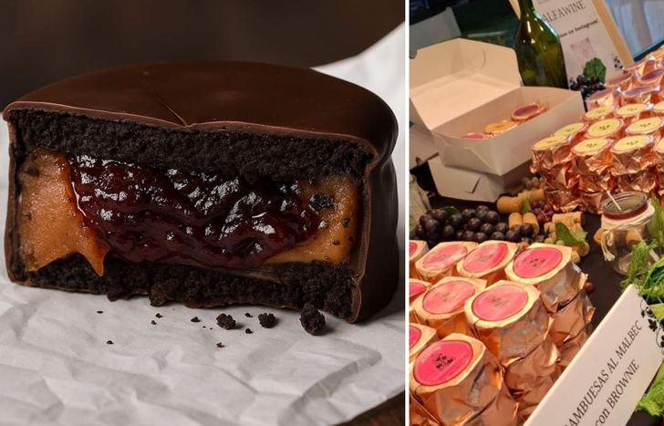 Uno de los objetivos de Leandro es acercar a los vecinos al mundo vitivinícola a partir de los alfajores.