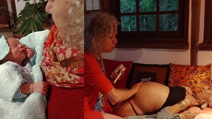 La abuela que recibió a su primer nieto.