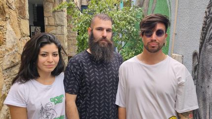 Manu, junto a Rocío y Guido.