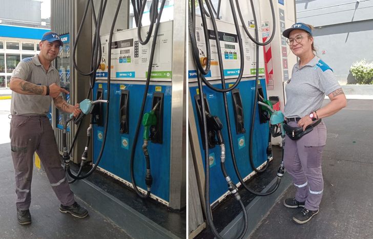 Los vecinos lomenses Alejandro y María, orgullosos de su profesión.