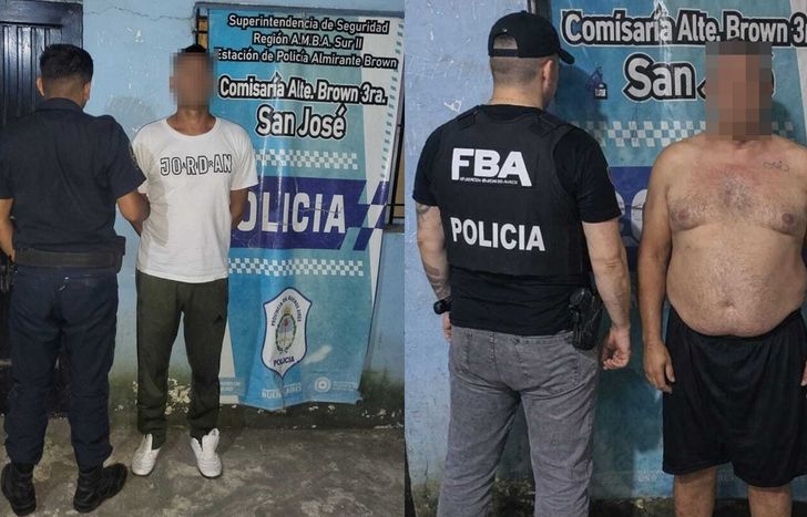 Los detenidos por el crimen del almacenero Roberto Antonio Peralta.