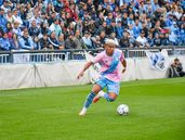 Luciano Nieto, una de las figuras de Temperley ante Nueva Chicago.
