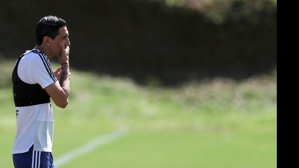 Tras la dura derrota ante Colombia, Di María trabajó con los suplentes