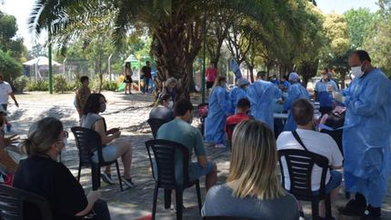 El Municipio estuvo haciendo testeos en diferentes plazas.
