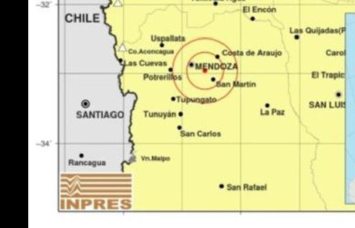 Fue este mediodía en la provincia de Mendoza.