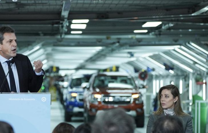 Massa durante un acto en el que la automotriz Ford confirmó una inversión de U$S660.