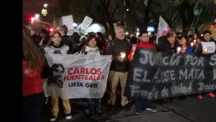 Masiva movilización docente.