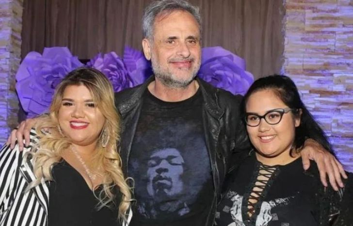 Jorge Rial con sus hijas Morena y Rocío.