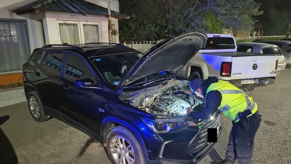 La camioneta robada en Temperley.