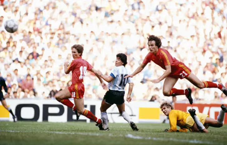 La Selección Argentina contra Bélgica en México 1986.