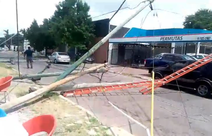 Los destrozos en Temperley.