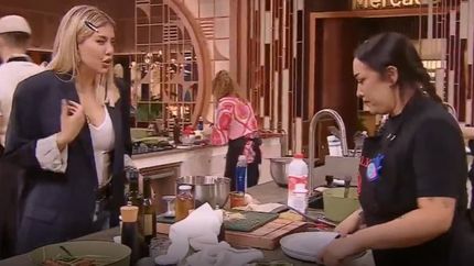 Wanda Nara y Evelyn Botto, en MasterChef Celebrity.&nbsp;