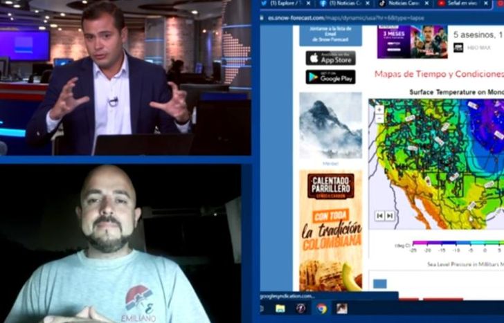 Emiliano brinda el clima en las redes, la radio, la televisión y ahora por WhatsApp.