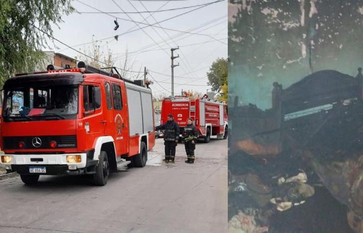 Dos dotaciones de los Bomberos de Lomas trabajaron en el lugar.