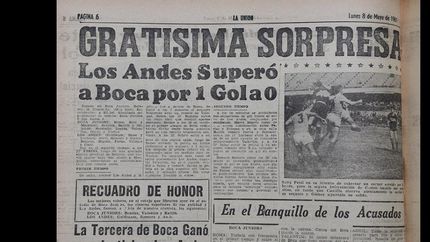 La formación de Los Andes estuvo integrada por Goldbaum; Salas y Luchessi; Abril, Romero y Schiro; Baiocco, Migoni, Farías, Villegas y Cesti.