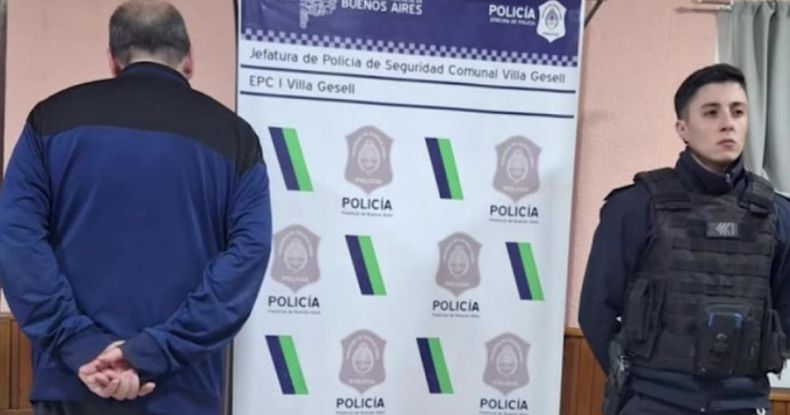 El momento de la detención, en Villa Gesell.