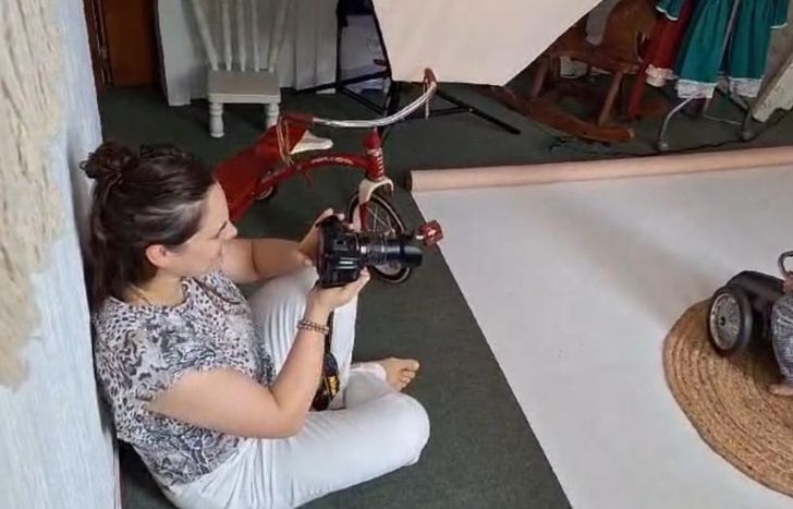 Trabajando en su propio estudio que inauguró hace tres meses.