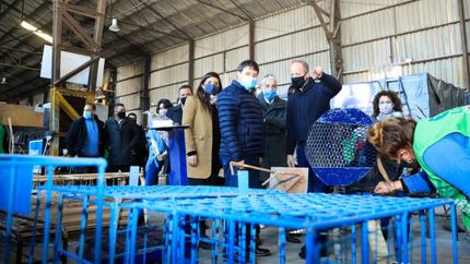 Insaurralde y Arroyo recorrieron el Parque Industrial de Lomas.