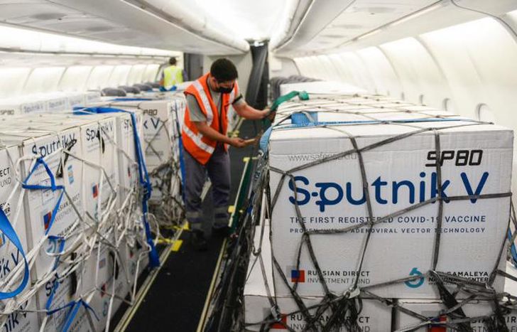 Se completó el envío de vacunas desde Rusia.