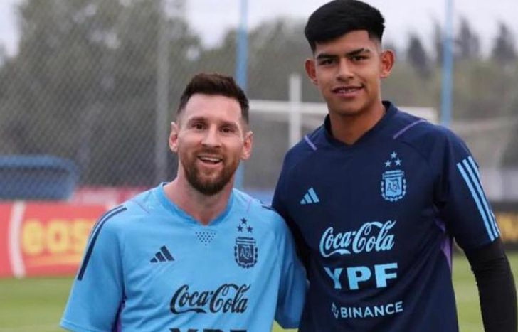 Agustín Cañete se entrenó con la Selección Argentina.