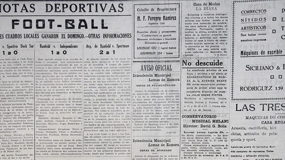 La Unión estuvo presente en el primer partido del estadio de Temperley.
