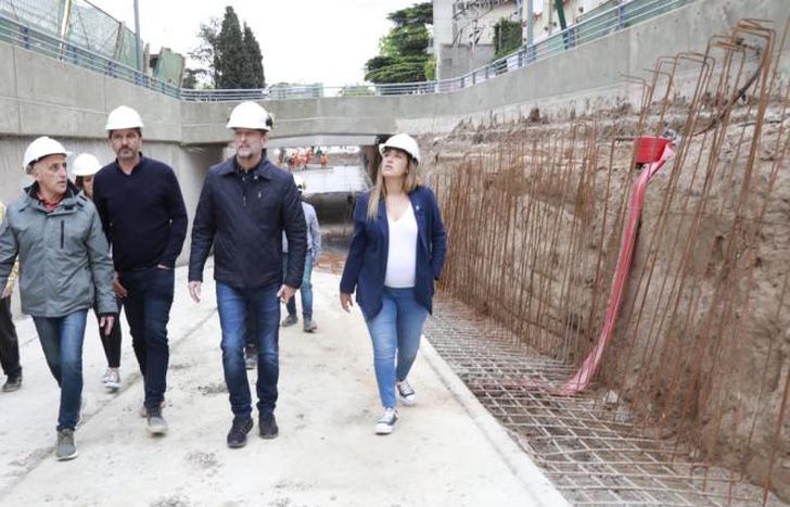 Insaurralde recorrió los trabajos en Banfield.