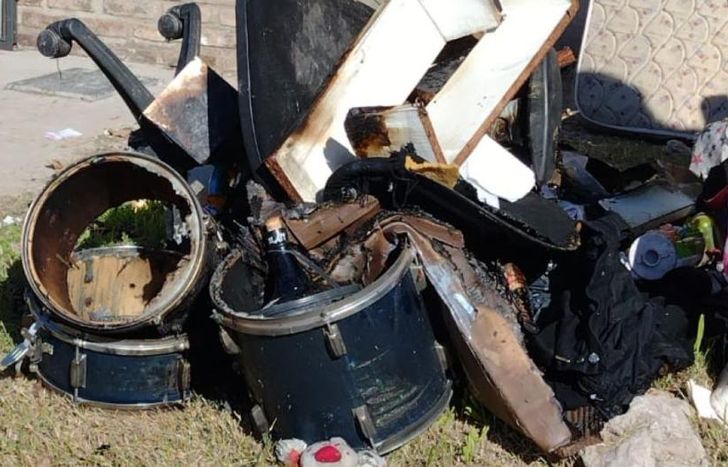 El incendio dejó importantes pérdidas materiales.