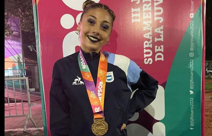 Zoe Manggia volvió a brillar y llegó a Lomas con una medalla dorada en el pecho.