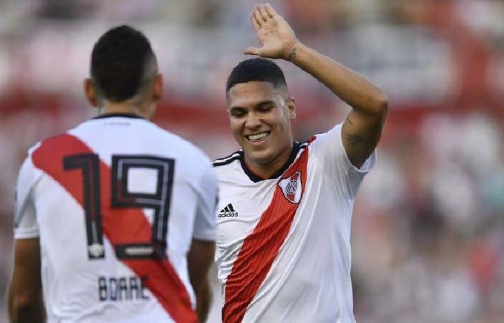 Juan Fernando Quintero abrió con un golazo el triunfo de River sobre San Martín de Tucumán