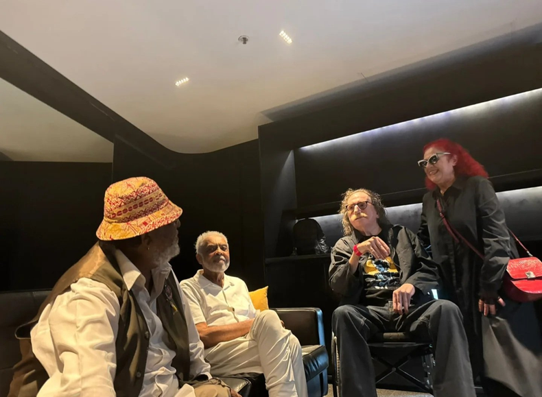 Charly García, Gilberto Gil y Rubén Rada. 