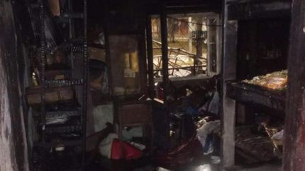 Así había quedado la habitación del nene tras el incendio.