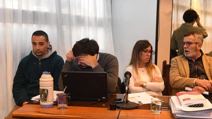 Marcelo Villalba y sus abogados.